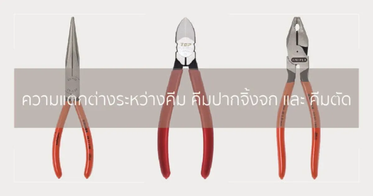 ความแตกต่างระหว่างคีม กับ คีมปากจิ้งจกคืออะไร รวมทั้งประเภทของคีมต่างๆ และหลักการเลือกใช้