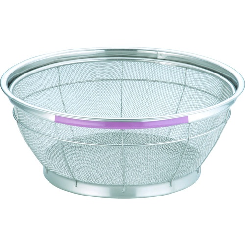 ตะแกรงกรองสแตนเลสแบบตื้น สีชมพู แบรนด์ TKG