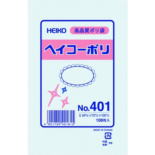 ถุงพลาสติกโพลีเอทิลีนมาตรฐาน (โปร่งใส) หนา 0.04 มม. แบรนด์ HEIKO