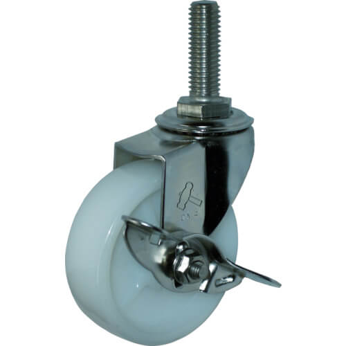 ลูกล้อรถเข็น พร้อมสกรูสแตนเลส (ลูกล้อไนลอน) แบรนด์ HAMMER CASTER