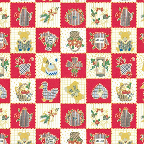 กระดาษห่อของขวัญ - ลาย Country Stitch แบรนด์ HEIKO