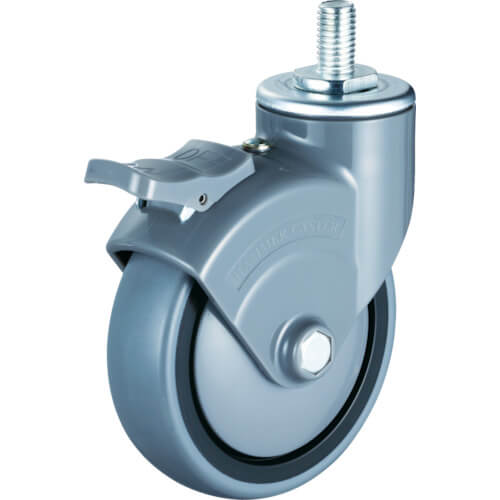 ลูกล้อรถเข็น ชนิดลดเสียงรบกวน พร้อมสกรูหมุน (ลูกล้ออีลาสโตเมอร์) แบรนด์ HAMMER CASTER