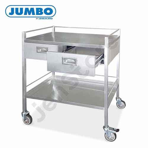 รถเข็นสแตนเลสสำหรับงานแพทย์ แบรนด์ JUMBO