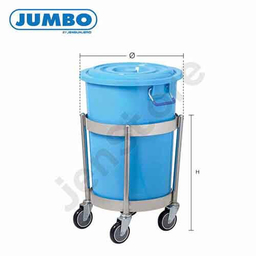 รถเข็นดอลลี่กลม 60.5 ลิตร แบรนด์ JUMBO
