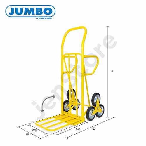 รถเข็นเหล็ก แบบไต่บันได แบรนด์ JUMBO