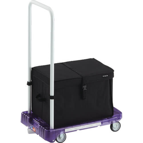 รถเข็นขนส่งเรซิน Acrocarry (พร้อมกล่องเก็บของพับได้ ทำจากโพลีคาร์บอเนต ชนิดลดเสียงรบกวน) พร้อมตัวล็อก แบรนด์ TRUSCO