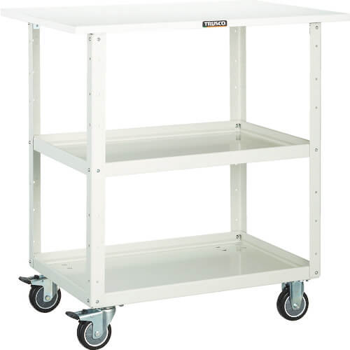 รถเข็น Eagle Wagon แบบล็อคสองชั้น พร้อมแผ่นปิดด้านบน และล้อเลื่อนยูรีเทน แบรนด์ TRUSCO