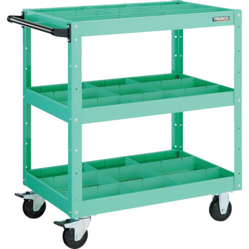 รถเข็น Eagle Wagon มีชั้นวางลึก 3 ชั้นพร้อมที่กั้น และล้อเลื่อนยาง แบรนด์ TRUSCO