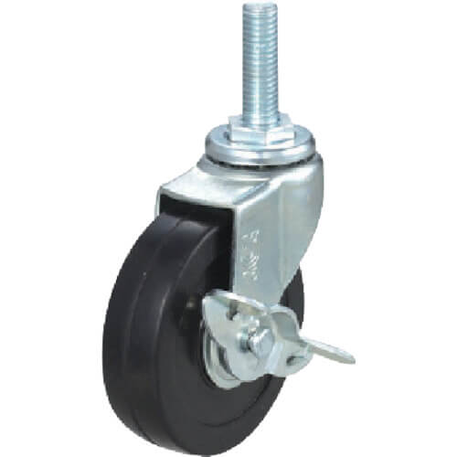 ลูกล้อหมุน YUEI Screw-in Caster S พร้อมลูกล้อหมุน, ล้อยางแข็ง, M12 แบรนด์ YUEI CASTER