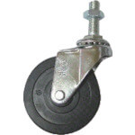 ล้อหมุนเกลียว YUEI ขนาดเส้นผ่านศูนย์กลาง 65 มม. ล้อยาง M12 x 35 มม. P1.75 แบรนด์ YUEI CASTER