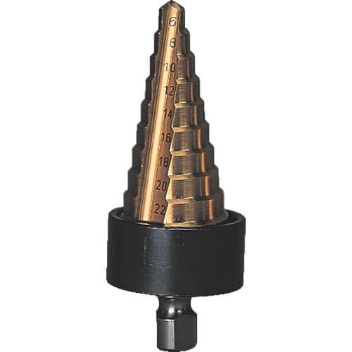 ดอกสว่านขั้นบันได Nice Mighty Step Drill (2 ฟลุต, ไทเทเนียม, ก้านตรง) แบรนด์ TRUSCO