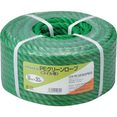 เชือก PE สีเขียว (แบบ 3 เกลียว) แบรนด์ TRUSCO