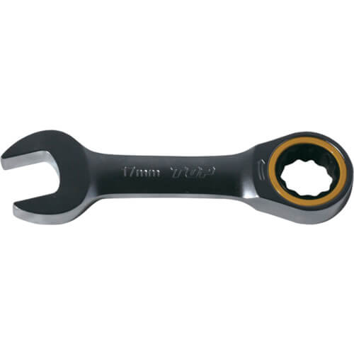 ประแจแหวนฟรีข้างปากตาย แบบสั้น (Short Ratchet Combi) แบรนด์ TOP