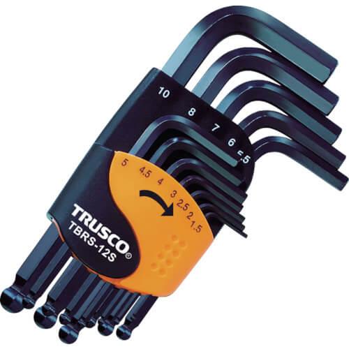 ชุดประแจหกเหลี่ยมหัวบอล (แบบสั้น) แบรนด์ TRUSCO