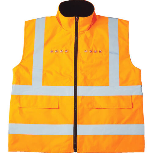 เสื้อกั๊กนิรภัยบุขนแกะพร้อมไฟ LED แบรนด์ TRUSCO