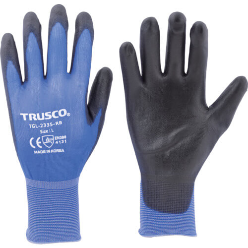 ถุงมือไนลอนบางพิเศษเคลือบ PU ที่ฝ่ามือ แบรนด์ TRUSCO