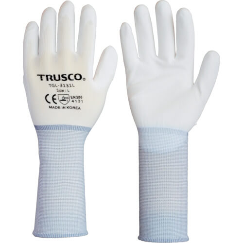 ถุงมือไนลอนเคลือบ PU ที่ฝ่ามือ (10 คู่) - แบบยาว แบรนด์ TRUSCO