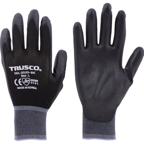 ถุงมือไนลอนสีสันสดใสเคลือบ PU ที่ฝ่ามือ แบรนด์ TRUSCO