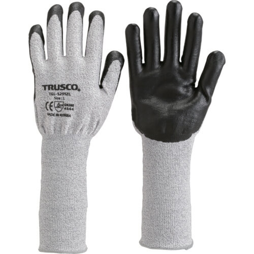 ถุงมือไฟเบอร์กลาส เคลือบไนไตรล์ที่ฝ่ามือ แบบยาว แบรนด์ TRUSCO