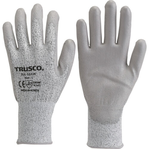 ถุงมือ HPPE เคลือบ PU ที่ฝ่ามือ แบรนด์ TRUSCO