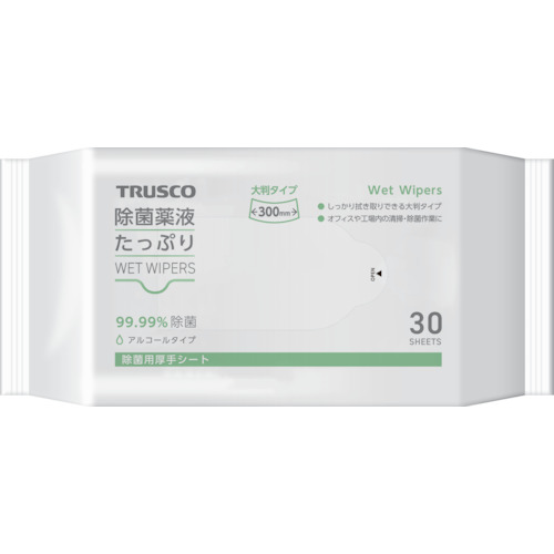 ผ้าเช็ดทำความสะอาดเปียกฆ่าเชื้อแบคทีเรียขนาดใหญ่ แบรนด์ TRUSCO