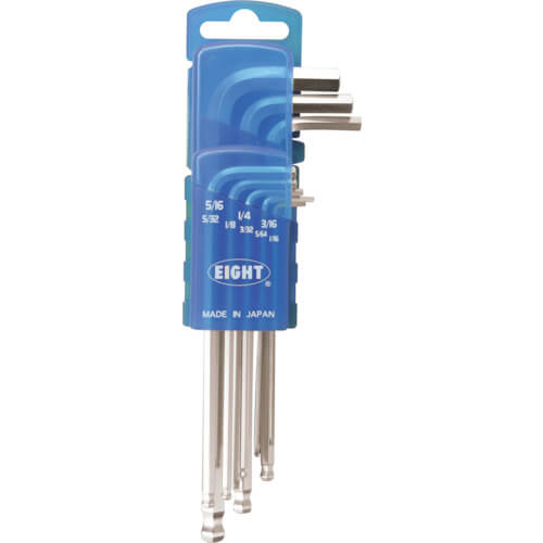 TL ประแจหกเหลี่ยมหัวบอลเตเปอร์ Extra Long (inch) แบรนด์ EIGHT TOOL