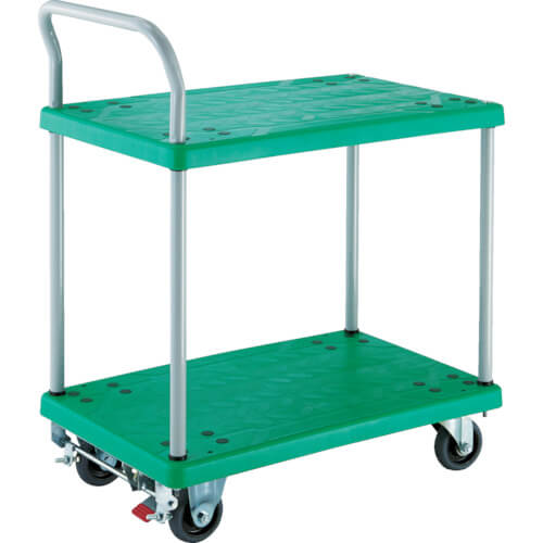 รถเข็นขนส่งทำจากเรซิน รุ่น Grand Cart (แบบด้านเดียว สองชั้น) พร้อมตัวล็อก แบรนด์ TRUSCO