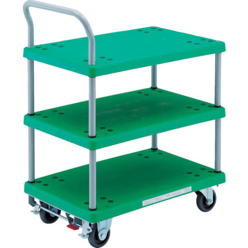 รถเข็นขนส่งทำจากเรซิน รุ่น Grand Cart (แบบด้านเดียว สามชั้น) พร้อมตัวล็อก แบรนด์ TRUSCO