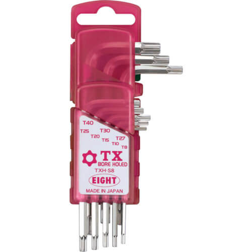 TXH ประแจหกเหลี่ยมหัวท็อกซ์ Tamper Proof แบรนด์ EIGHT TOOL