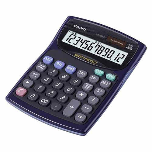 เครื่องคิดเลขแบบกันน้ำและกันฝุ่น แบรนด์ CASIO