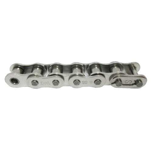 โซ่ส่งกำลังสแตนเลส KANA SS (Stainless Steel Roller Chain) แบรนด์ KANA (KATAYAMA CHAIN)