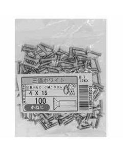 Trivalentzinccr+3white100pcs Pack(+)MachineScrew Flat กล่องละ 100เส้น
