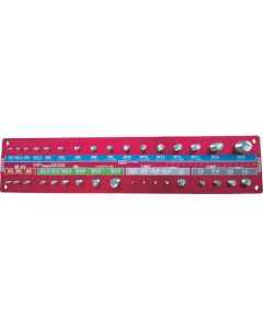 แผ่นวัดขนาดสกรู Screw Checker สำหรับน็อตและแหวนรอง สีแดง