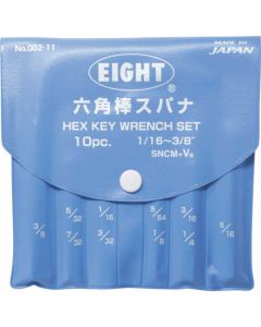 Hexagon Wrench Standard Length Vinyl Pouch Pack Set ชุดละ 10เส้น