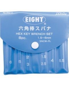 Hexagon Wrench Standard Length Vinyl Pouch Pack Set ชุดละ 8เส้น