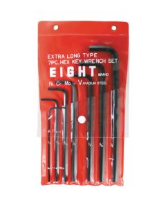 Hexagon Wrench Extra Long Length Vinyl Pouch Pack Set ชุดละ 7เส้น
