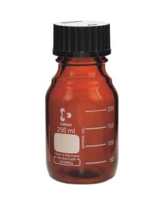 ขวดฝาเกลียว สีน้ำตาล ฝาสีดำ 250ml (10 ชิ้น)