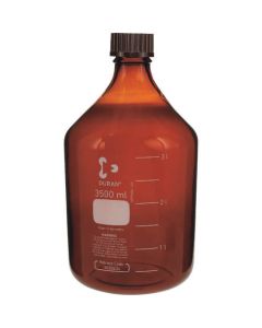 ขวดฝาเกลียว (ขวดกลาง) สีน้ำตาลฝาแดง 3.5L