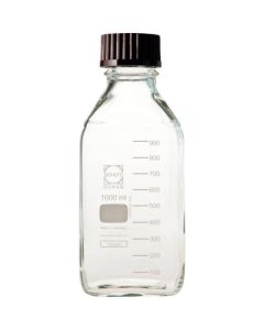 ขวดเหลี่ยมคอเกลียว 1000ml ฝาแดง (10 ชิ้น)