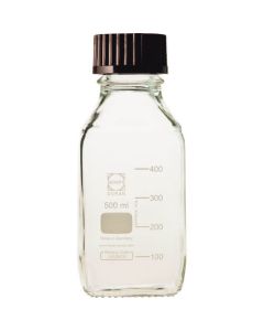 ขวดเหลี่ยมคอเกลียว 500ml ฝาแดง (10 ชิ้น)