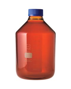 Glass Bottles. wide neckGLS-80 amber. With blue Screw-cap 1อัน