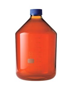 ขวดฝาเกลียว 20L GLS-80 สีน้ำตาลฝาน้ำเงิน