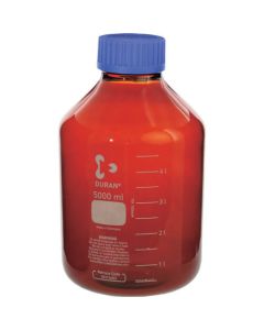 ขวดฝาเกลียว 5L GLS-80 สีน้ำตาลฝาน้ำเงิน