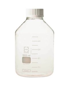 Glass Bottles with wide neckGLS-80. white Screw-cap. Plastic coated. DURAN 1อัน