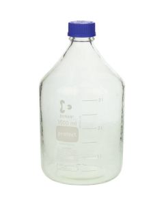 Laboratory Bottle With Blue Screw-cap. Plastic coated. DURAN 1อัน