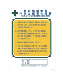 Duties of Work Chief Person Sign 1แผ่น