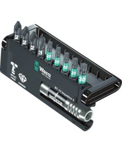 ชุดดอกไขควงเคลือบเพชร Bit-Check 9 ชิ้น สำหรับ Impaktor พร้อมด้าม Rapidaptor