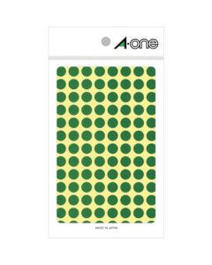 A-one(TM) ป้ายสีกลม 9 มม. Φ เขียว (รวม 14 ชิ้น)