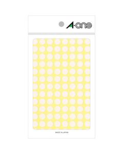 A-one(TM) ป้ายสีกลม 9 มม. Φ ขาว (รวม 14 ชิ้น)