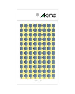 A-one (TM) ป้ายสีกลม 9 มม. Φ เงิน (รวม 8 ชิ้น)